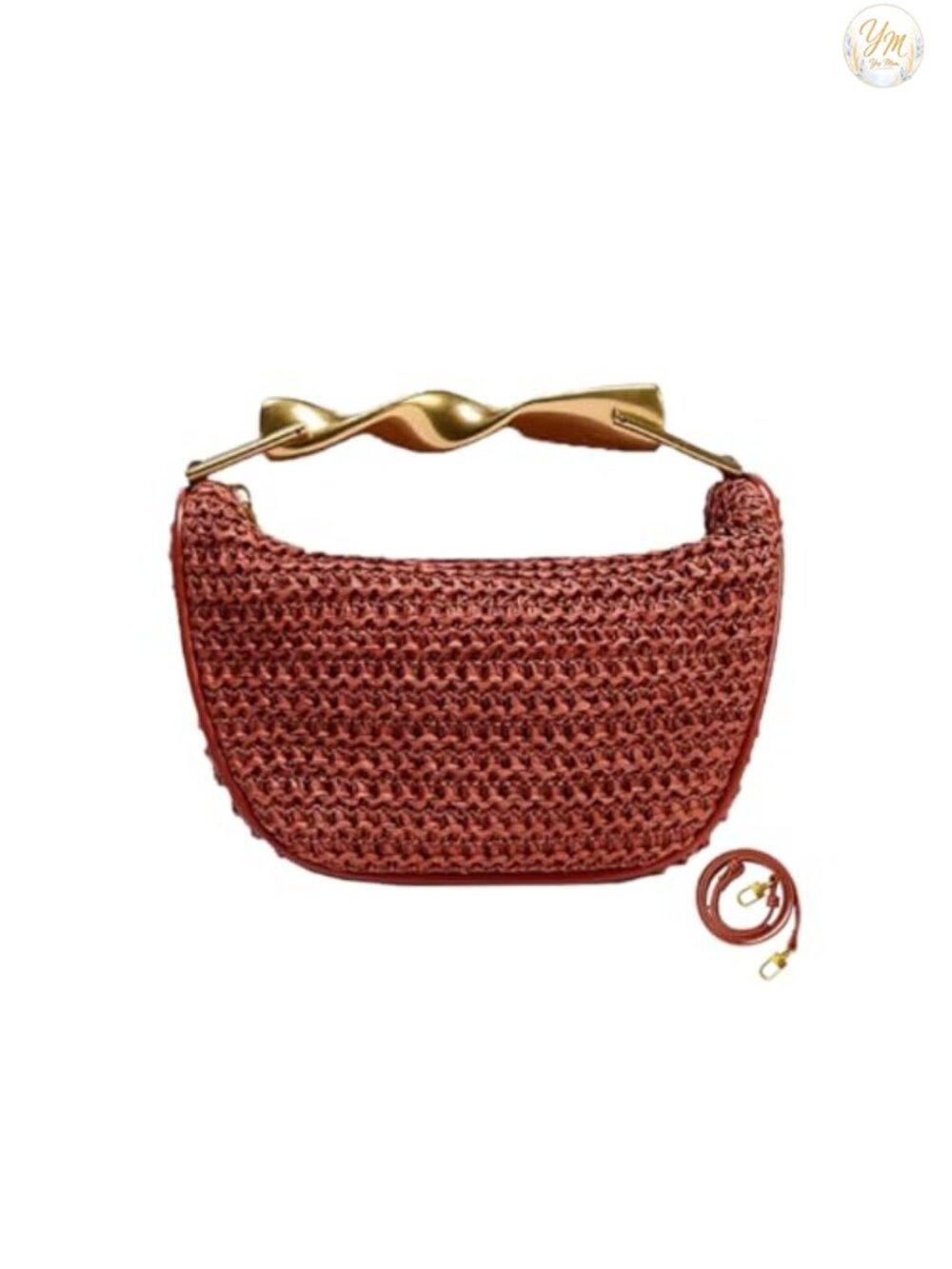 Mini Handmade Woven Straw Crossbody Bag for Women Summer Beach Satchel Purse